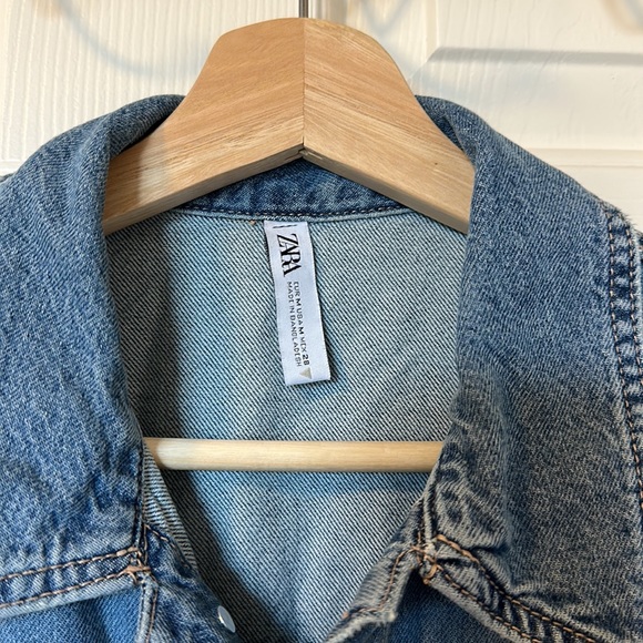 Zara LONG DENIM JUMPSUIT - Picture 4 of 5